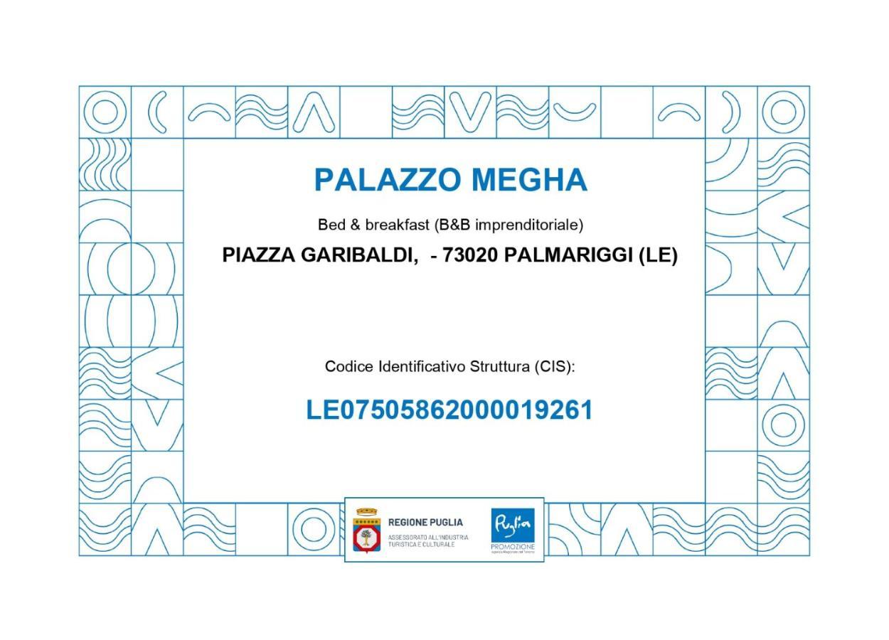 Palazzo Megha Suite & Breakfast Palmariggi Exterior foto